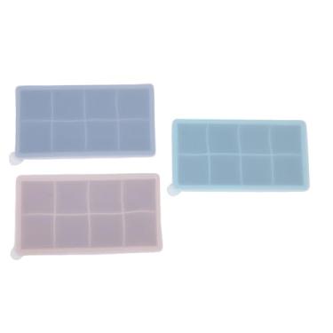 Imagem de HEEPDD Bandeja de Cubos de Gelo de 3 Unidades, Bandeja de Cubos de Gelo de Silicone Reutilizável de Fácil Liberação Com Tampa Removível Capacidade Generosa para Coquetéis, café,