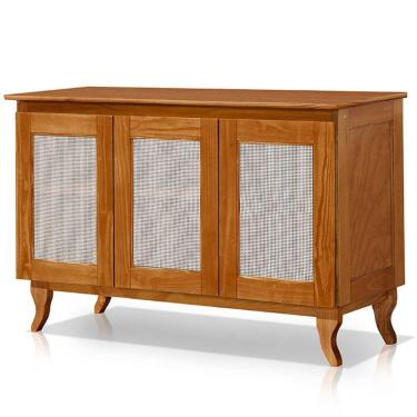 Imagem de Buffet Aparador De Madeira 3 Portas De Tela Dalton Castanho