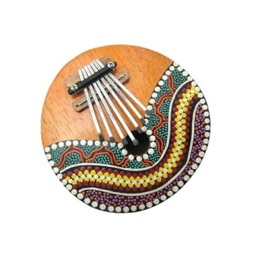 Imagem de Piano de polegar Kalimba portátil 7 tons jacarandá instrumento musical de dedo