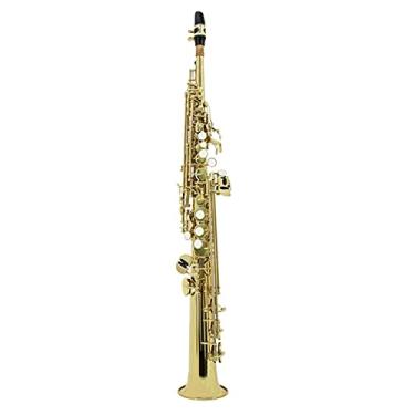 Imagem de Saxofone profissional B tubo reto plano saxofone soprano iniciante profissional nível instrumento de sopro reto latão saxofone iniciante kit para iniciantes