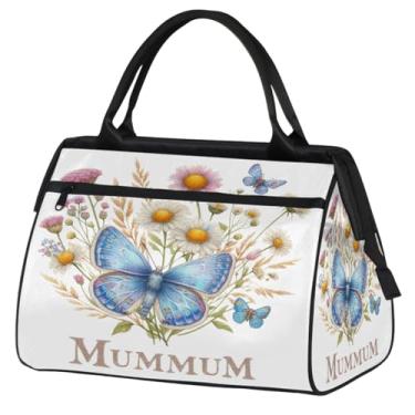 Imagem de Bolsa pequena para o fim de semana para mulheres, homens, borboletas, animais, colorida, dobrável, para viagem, bolsa de ginástica, Cor: 9, 15.2*8.3*11.6 inch