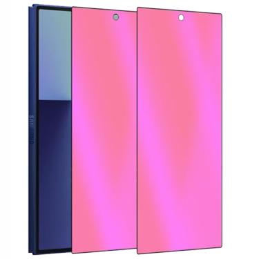 Imagem de BWEDXEZ Pacote com 2 Vidro Temperado Externo Anti-Azul Privacidade para Samsung Galaxy Z Fold 7 Frente Anti-Espião Película Protetora de Tela Galvanizado Gradiente Colorido