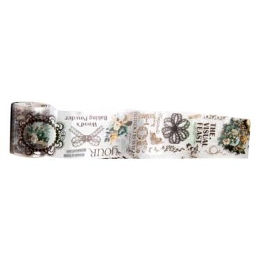 Imagem de YOUTHINK Fita de Renda PET, Rolo de Fita Decorativa Floral Autoadesiva para Scrapbooking e Embrulho de Presente