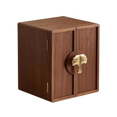 Imagem de Caixa de joias de 5 camadas para mulheres, organizador de joias grande com porta magnética + puxador magnético de metal para colares, anéis, brincos, relógios, G