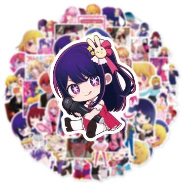 Imagem de Adesivos OSHI NO Kos Anime Cartoon 50 unidades de PVC impermeável