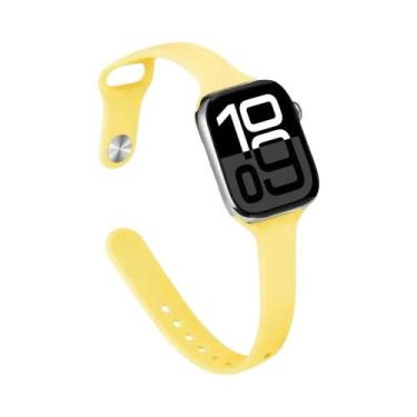 Imagem de Pulseira De Silicone Slim Para Apple Watch 45mm 44mm 40mm 41mm Bracele