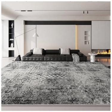 Imagem de SPXMQSS Tapetes grandes para sala de estar, antiderrapante e resistente à sujeira, tapete lavável para sofá de cabeceira para sala de estar, sala de jantar, quarto, escritório, preto, F 80 x 160 cm