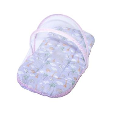 Imagem de Berço Portátil Ninho redutor Com Mosquiteiro Preço De Atacado, enxoval, bebê(SAFARI LILÁS)