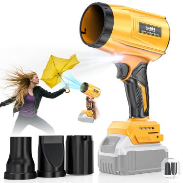 Imagem de Soprador de folhas de 800.000 RPM compatível com Dewalt 20V: Ecarke soprador de poeira sem fio, soprador de jato turbo elétrico, portátil, alimentado por bateria com motor sem escovas para gramado de