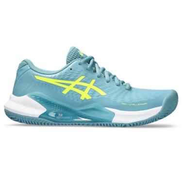 Imagem de ASICS Tênis feminino, UE, Cinza azul amarelo de segurança, 34