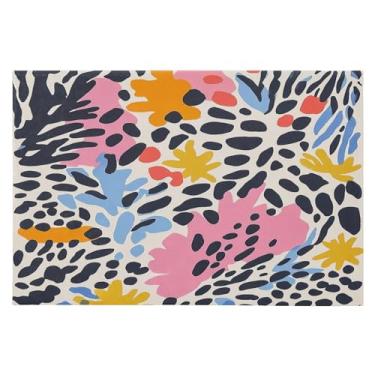 Imagem de CEBUGI Tapete de área 60 x 90 cm, macio, lavável, antiderrapante, com revestimento de borracha, estampa de leopardo, para sala de estar, quarto, decoração de casa