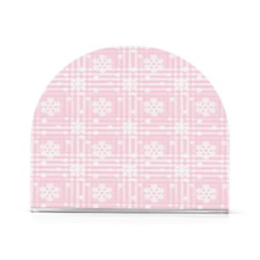 Imagem de Qilmy Lindo suporte de guardanapo acrílico de flocos de neve de Natal, porta-guardanapos para mesas cozinha restaurante decoração de casa, suporte decorativo moderno para guardanapos de coquetel de