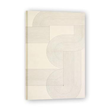 Imagem de Cores moderadas Arte em tela minimalista: Serenidade tons neutros grande área em branco para decoração de espaço calmo 50 x 75 cm emoldurado