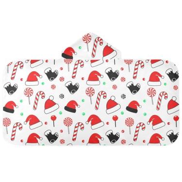 Imagem de Burbuja Toalha de banho com capuz de laço rosa para crianças, toalha de praia de pelúcia macia absorvente para chá de meninas e meninos 3-10 anos, 61 x 127 cm