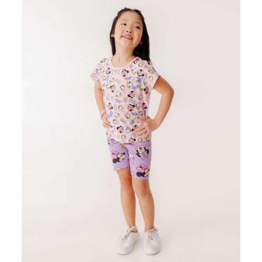 Imagem de Bermuda Infantil Ciclista Minnie E Margarida Disney Ta-24099, Lilás, 6