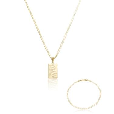 Imagem de Corrente Masculina Pulseira Ouro De Moeda Antiga Não Escurece Jamais