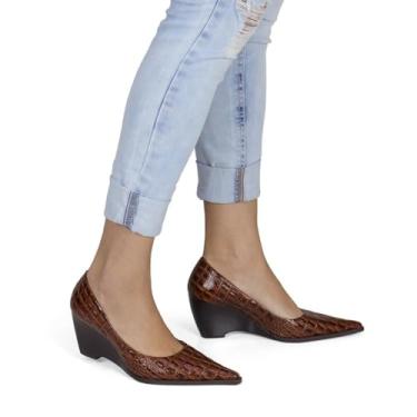 Imagem de Dina Mirtz, Scarpin Salto Anabela 7 cm Dina Mirtz Tamanho:40;cor:Linhaça