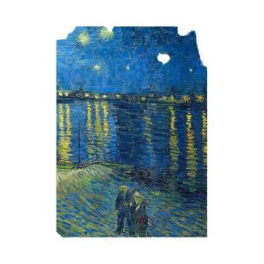 Imagem de Pintura Em Tela De Paisagem Do Mar Com Flores De Íris E Céu Estrelado 