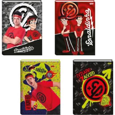 Imagem de Caderno Brochurão Capa Dura Enaldinho 80 Folhas Pacote com 5 - Jandaia