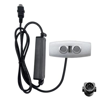 Imagem de Dlfeue Interruptor Mulin modelo MLSK42-A3 de 2 botões e 5 pinos com substituição USB para poltrona reclinável elétrica para sofá elétrico