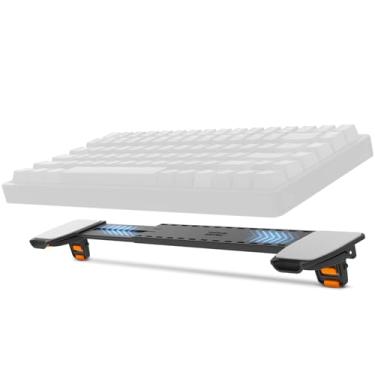 Imagem de GPG2 Suporte de teclado ESC Flip para mesa, suporte de inclinação compacto com 3 ângulos ajustáveis para digitação ergonômica, compatível com teclado Magic e modelos de traseira plana