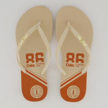 Imagem de Chinelo Coca Cola Sprint Feminino Bege-Feminino