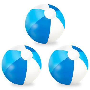 Imagem de Bola de praia inflável Whaline, 3 peças, piscina redonda de 40 cm, PVC