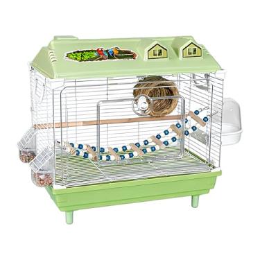 Imagem de Gaiola de pássaro – Porta-calopsitas portátil transparente, gaiola com mastro de para pássaros | para tentilhões de pássaro do amor para ambientes internos