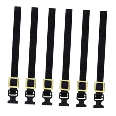 Imagem de Yunhgft Conjunto de 6 cordas de amarração para bagagem, resistentes e portáteis, para carros de modelismo RC em escala 1/10, Preto