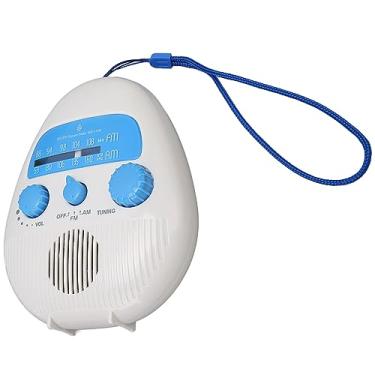 Imagem de Cryfokt Rádio AM FM para Chuveiro Rádio Portátil ABS para Banheiro Alto-falante Embutido Grandes Botões Giratórios para Fácil Ajuste e Controle de volume.