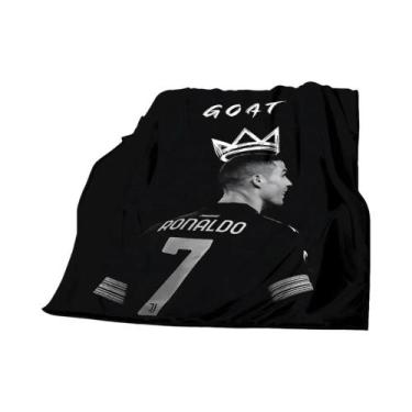 Imagem de Cobertor Estampado CR7 Futebol Quente Macio Confortável Para Piqueniqu
