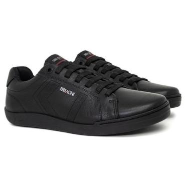 Imagem de Sapatênis Ferracini Lexus Cadarço Elástico Conforto, Preto all black, 