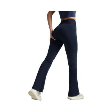 Imagem de Calças De Yoga Femininas De Cintura Alta Com Corte Bootcut, Leggings C