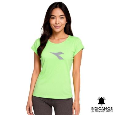Imagem de Camiseta Diadora Big Logo Feminina - Verde Claro P-Feminino