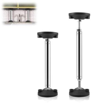 Imagem de QruiLanTu 2 peças de suportes telescópicos para pia subterrânea, aço inoxidável, resistente, suporte ajustável, armário de banheiro e cozinha, instalação e construção de pia de sofá (26 a 43 cm)