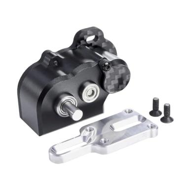 Imagem de menolana Caixa de transmissão para RC Crawler, leve, colecionável e, com engrenagem para upgrade em carros de escala 1:10, Preto