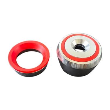 Imagem de KiBcsLic Tampa de extremidade para alça de equipamento de ginástica, acessório decorativo para academia, capa protetora para guidão, compatível com tubo de, Anel Vermelho