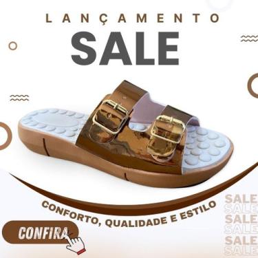 Imagem de Chinelo Tamanco Ortopédico Sandália Feminina P Esporão Confort Sapato 