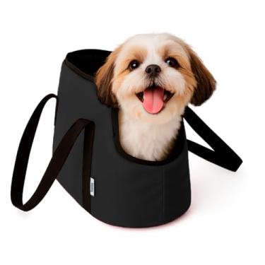 Imagem de Bolsa de Transporte Premium para Cães e Gatos – Bolsa de Passeio e Viagem para Pets Pequeno e Médio Porte(Preto,GG)