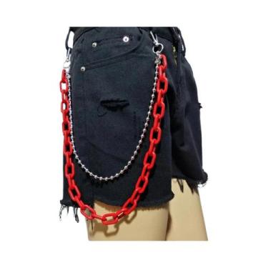 Imagem de Cinto De Cadeia Prateado Punk Feminino Para Calças, Cinto De Jeans Roc