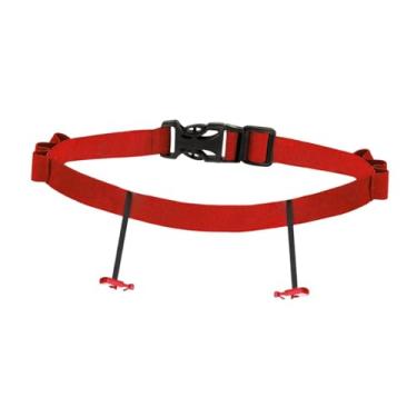 Imagem de RNXRZANK Cinto para Número de Corrida Ajustável, Cinto Elástico para Triatlo, Suporte para Número de Peito, Material de Poliéster Leve, Design Prático, Adequad, Vermelho
