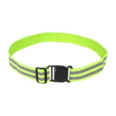 Imagem de Vaveren Cinto refletor ajustável, faixa refletora para corrida, cachorro, crianças e construção, Verde