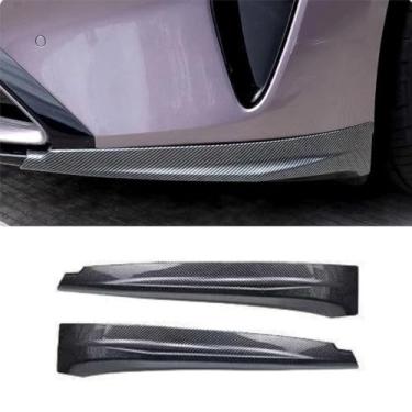 Imagem de Kit de carroceria de spoiler difusor de para-choque dianteiro para carro compatível com SU7 protetor de para-choque acabamento de canto acessórios de carro Tunning Part (Carbon Look)