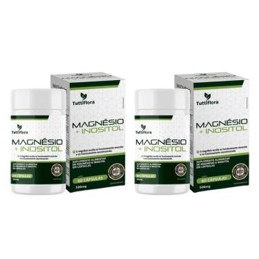 Imagem de Kit 2x Magnésio e Inositol 60 Cápsulas 500mg Tuttiflora-Unissex