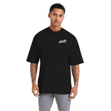 Imagem de Camiseta Oversized Estampada Masculina Algodão Conforto para Treino e Uso Diário-Masculino