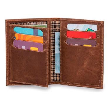 Imagem de Porta Documentos Couro Legítimo Carteira para Crlv/cnh/rg/cartões/cédu