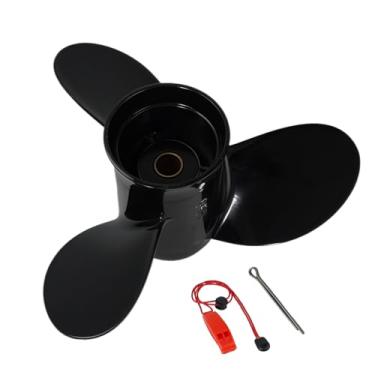 Imagem de QIKIRUO Hélice de alumínio 8,5 x 6,5, 8,9 x 7, 8,9 x 9,5, 8,9 x 8,5 hélice de alumínio compatível com motor Mercury/Tohatsu e Nissan 8hp 9,9hp Hélice 12 dentes estriados, RH