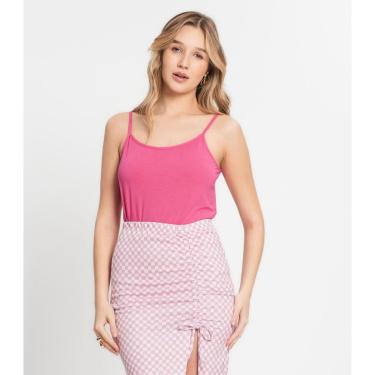 Imagem de Blusa Feminina de Alças Básica Rovitex Rosa-Feminino