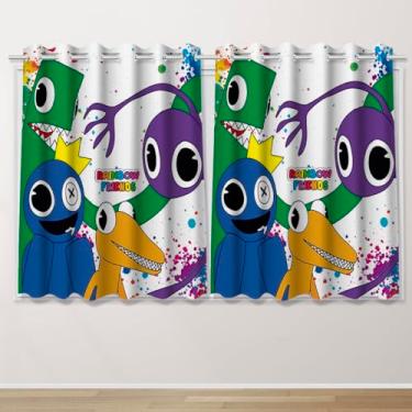 Imagem de Cortina Infantil Decoração 2,60x1,50 Temática Rainbow Friends RFF-02