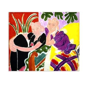 Imagem de Zeichn8u Henri Matisse Art Prints The Conversation Poster Famous Paintings Wall Art Henri Matisse Decoração de Banheiro Arte Presente para Sala de Estar Home Office Decoração de Parede Pôster 105x80cm